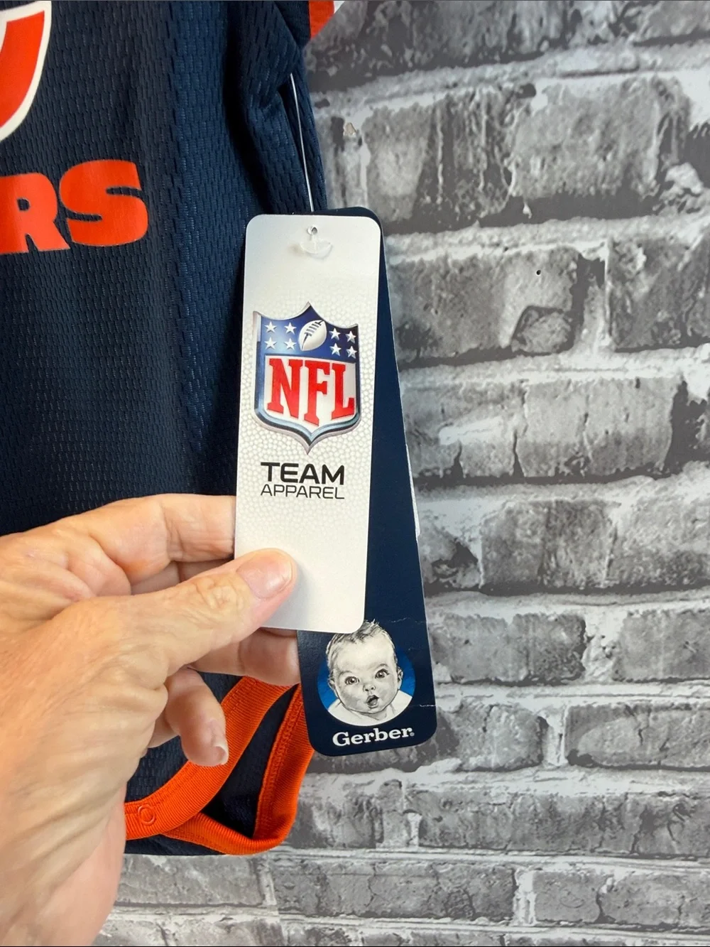 NWT NFL Chicago Bears Infant Bodysuit in Navy and‎ Orange